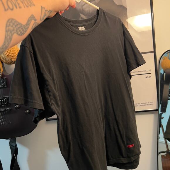 SUPREME Hanes Comfort Soft Tee - Large - Black T Shirt & Small Box Logo - 2018 - Picture 5 of 5